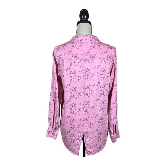 Billy T Floral Split Back Button Up Shirt - Picture 4 of 5